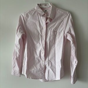 BNWT UNIQLO Light Pink Oxford Button-Down Shirt classic Casual Preppy size S